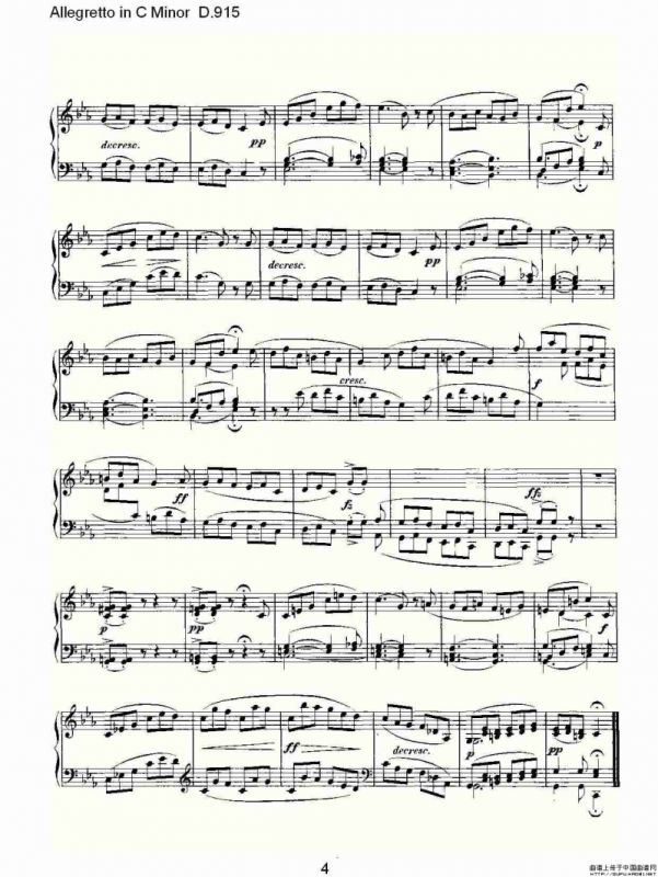 Allegretto in C Minor D.915（C小调快板 D.915）