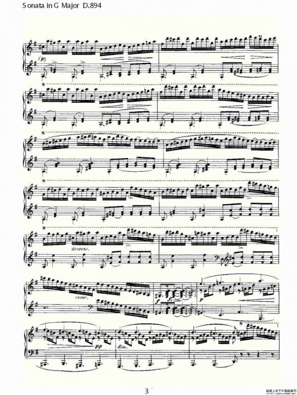 Sonata in G Major D.894（G大调奏鸣曲 D.894）