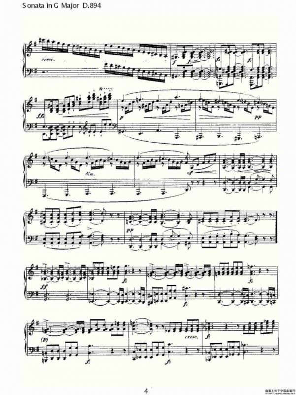 Sonata in G Major D.894（G大调奏鸣曲 D.894）