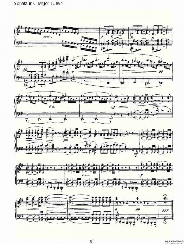 Sonata in G Major D.894（G大调奏鸣曲 D.894）