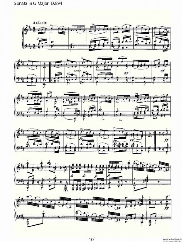 Sonata in G Major D.894（G大调奏鸣曲 D.894）