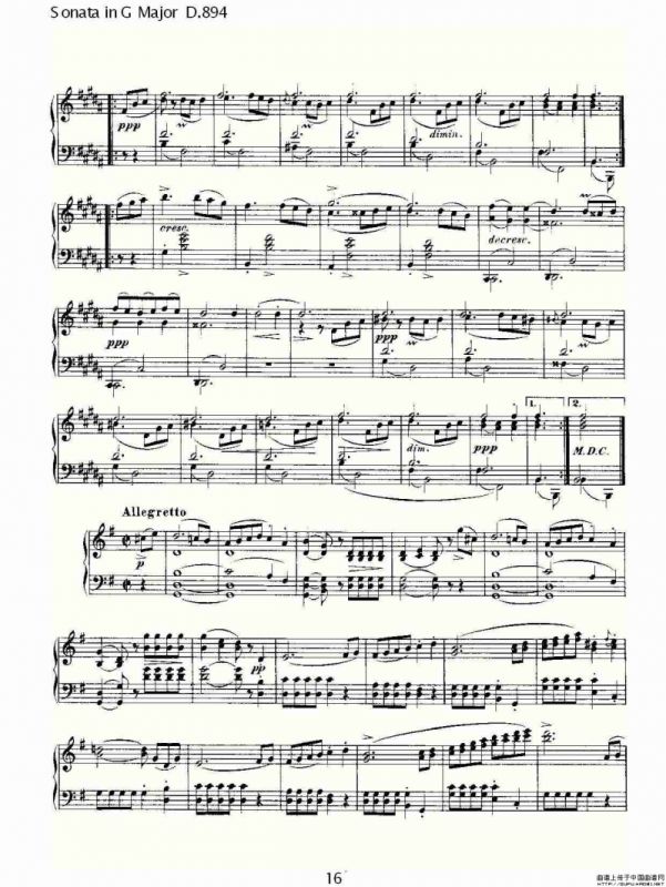 Sonata in G Major D.894（G大调奏鸣曲 D.894）