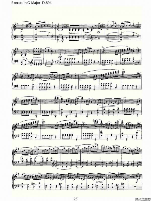 Sonata in G Major D.894（G大调奏鸣曲 D.894）
