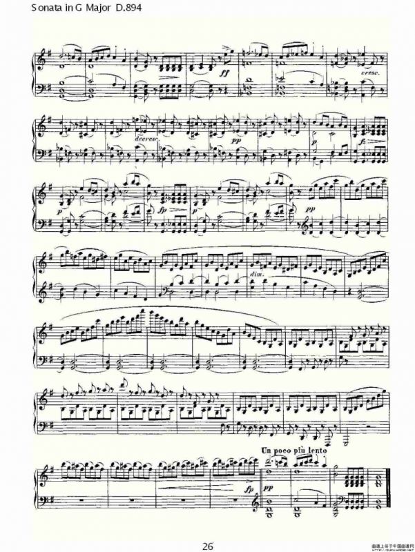 Sonata in G Major D.894（G大调奏鸣曲 D.894）