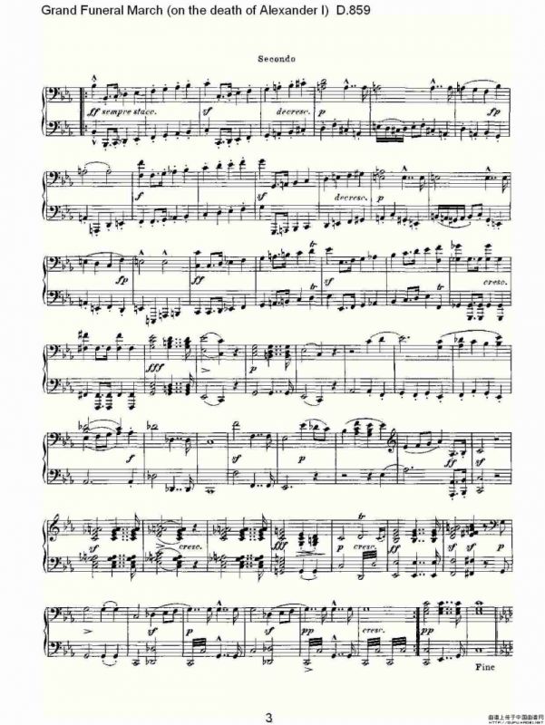豪华葬礼进行曲（为亚历山大一世的逝世而作)D.85）