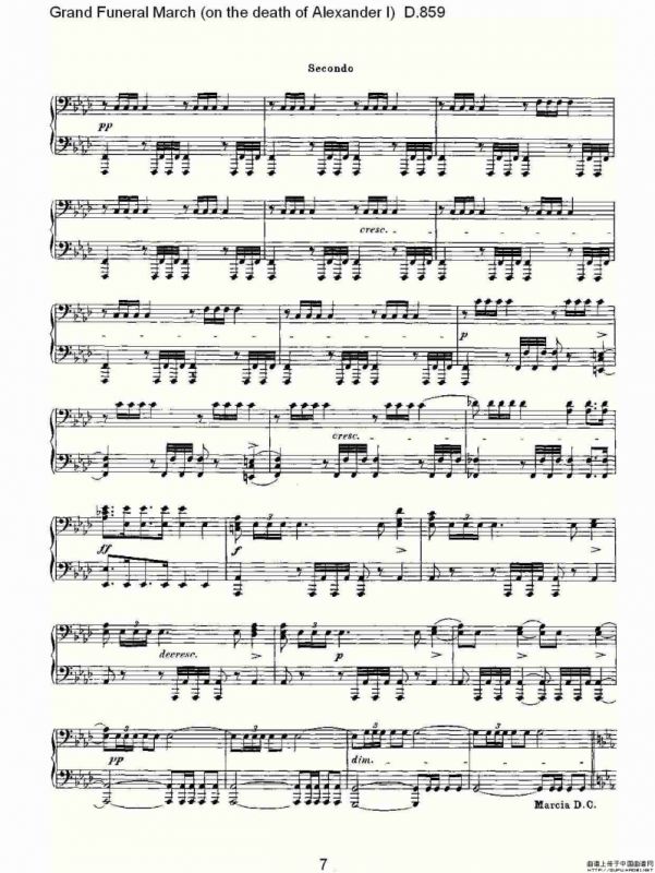 豪华葬礼进行曲（为亚历山大一世的逝世而作)D.85）