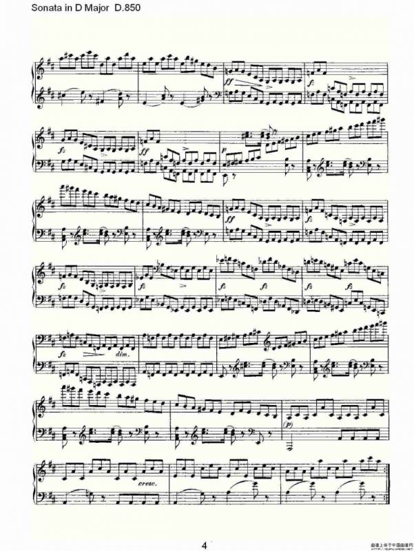 Sonata in D Major D.850（D大调奏鸣曲 D.850）