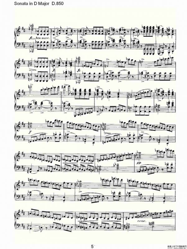 Sonata in D Major D.850（D大调奏鸣曲 D.850）