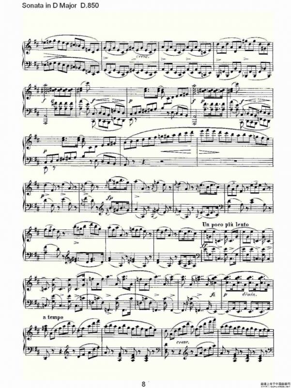 Sonata in D Major D.850（D大调奏鸣曲 D.850）