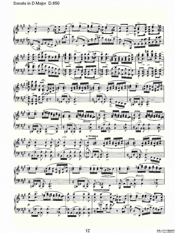 Sonata in D Major D.850（D大调奏鸣曲 D.850）