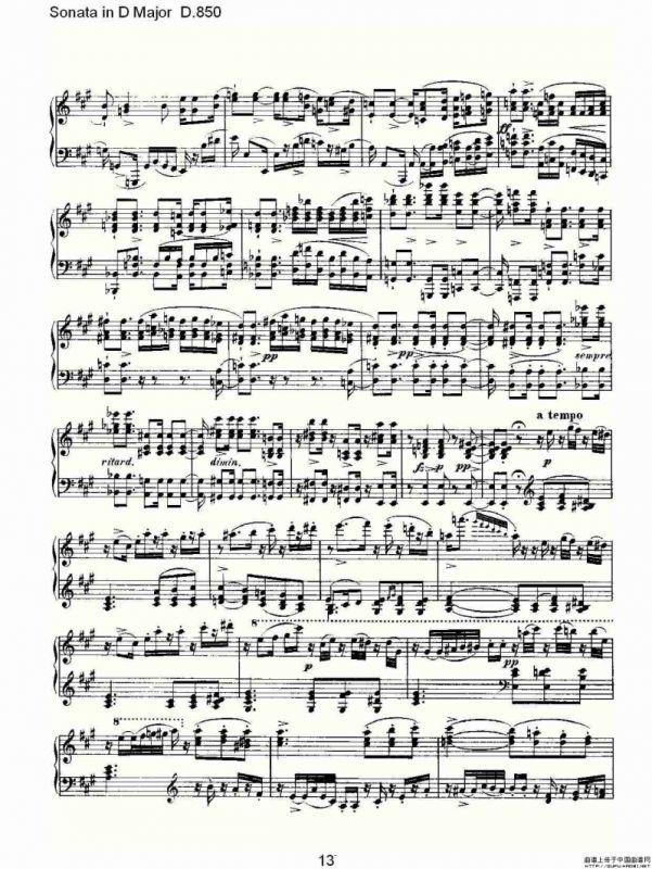 Sonata in D Major D.850（D大调奏鸣曲 D.850）
