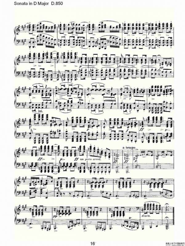 Sonata in D Major D.850（D大调奏鸣曲 D.850）