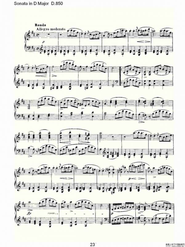 Sonata in D Major D.850（D大调奏鸣曲 D.850）