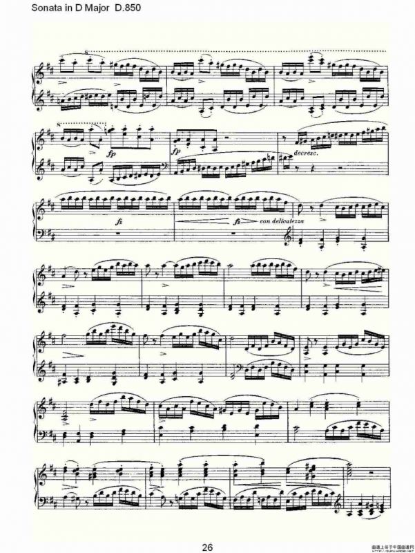 Sonata in D Major D.850（D大调奏鸣曲 D.850）