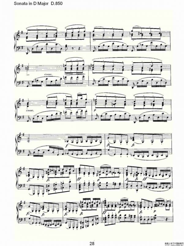 Sonata in D Major D.850（D大调奏鸣曲 D.850）