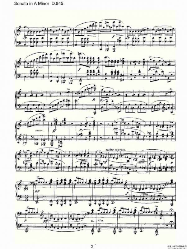 Sonata in A Minor D.845（A小调奏鸣曲 D.845）