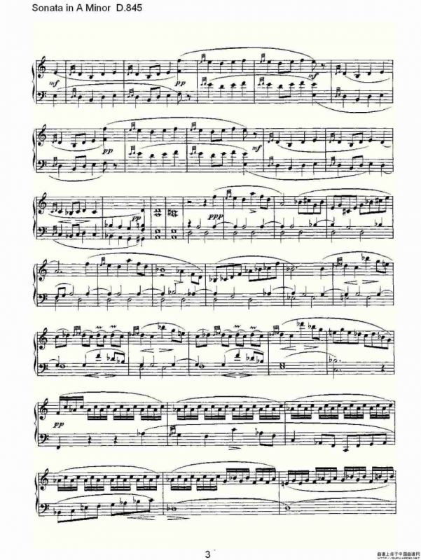 Sonata in A Minor D.845（A小调奏鸣曲 D.845）