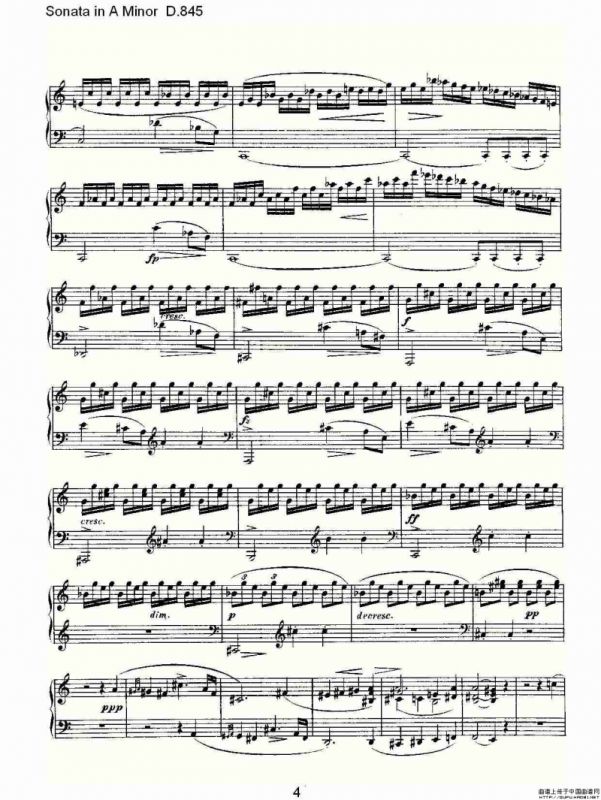 Sonata in A Minor D.845（A小调奏鸣曲 D.845）