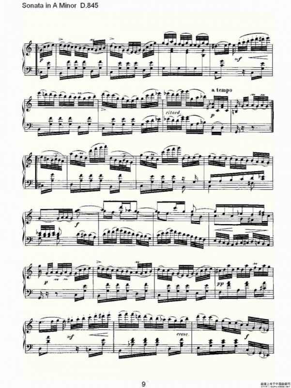 Sonata in A Minor D.845（A小调奏鸣曲 D.845）
