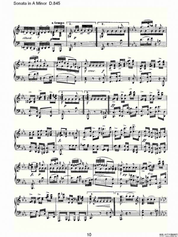 Sonata in A Minor D.845（A小调奏鸣曲 D.845）