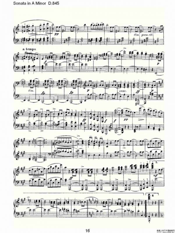 Sonata in A Minor D.845（A小调奏鸣曲 D.845）