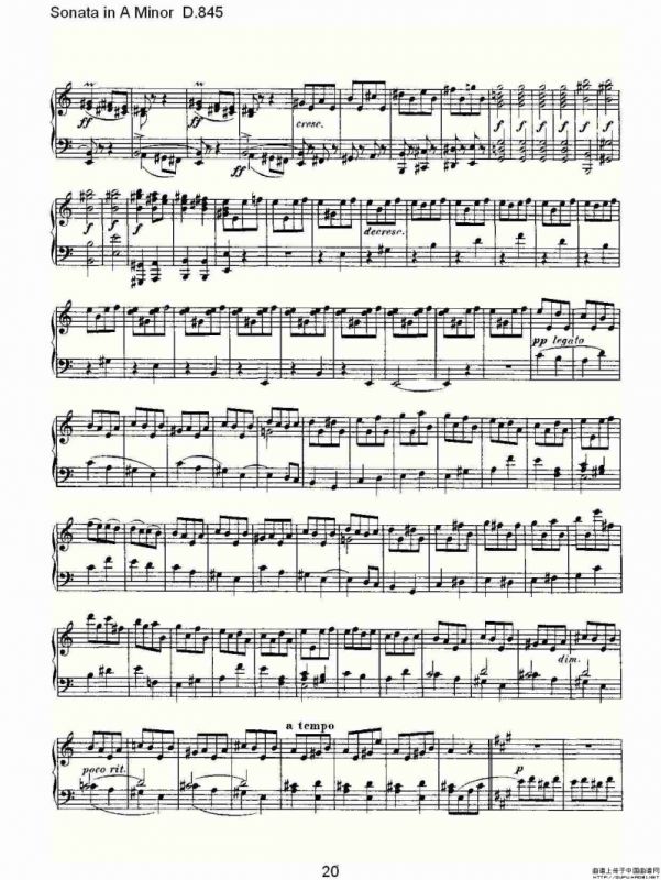 Sonata in A Minor D.845（A小调奏鸣曲 D.845）