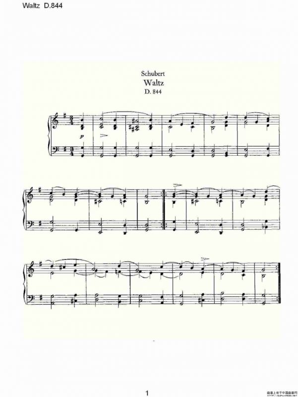 Waltz D.84（华尔兹舞曲 D.844）