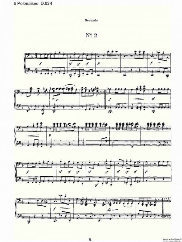 6 Polonaises D.824（6波罗乃兹舞曲 D.824）