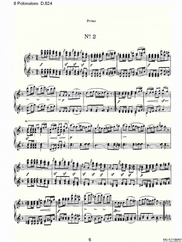 6 Polonaises D.824（6波罗乃兹舞曲 D.824）