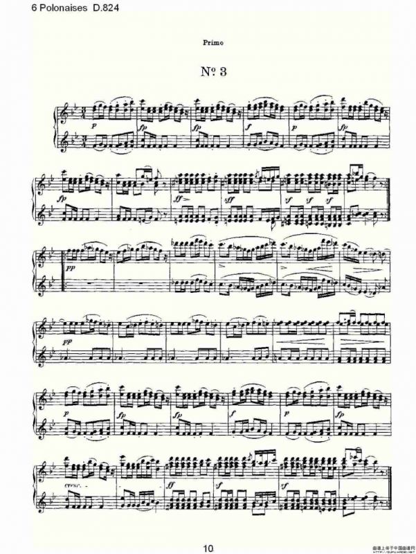 6 Polonaises D.824（6波罗乃兹舞曲 D.824）