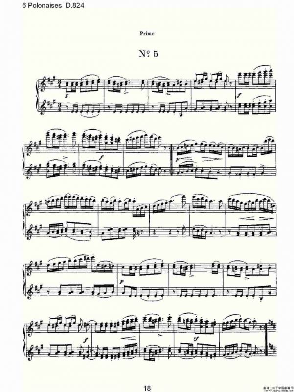 6 Polonaises D.824（6波罗乃兹舞曲 D.824）