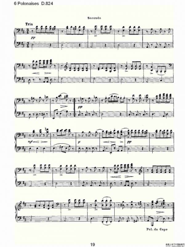 6 Polonaises D.824（6波罗乃兹舞曲 D.824）