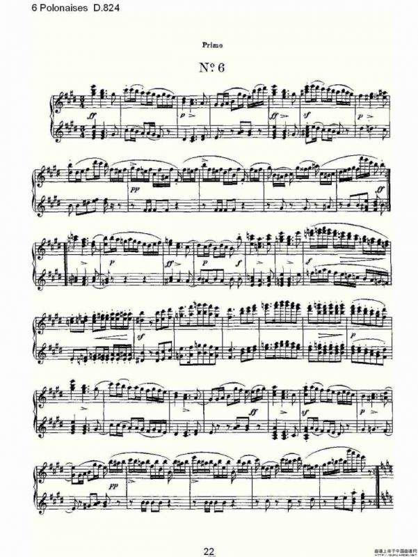 6 Polonaises D.824（6波罗乃兹舞曲 D.824）