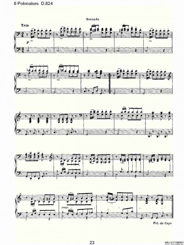 6 Polonaises D.824（6波罗乃兹舞曲 D.824）