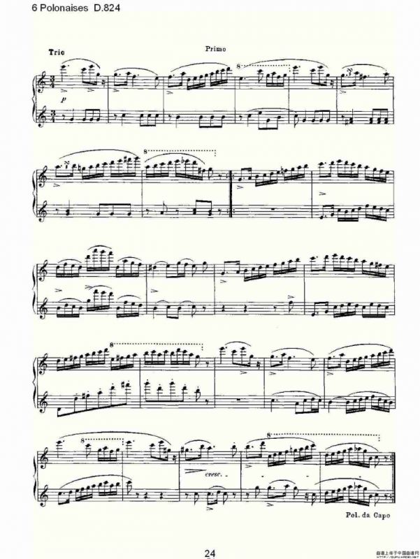 6 Polonaises D.824（6波罗乃兹舞曲 D.824）