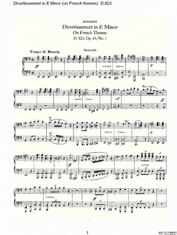 Divertissement in E Minor（on French themes）