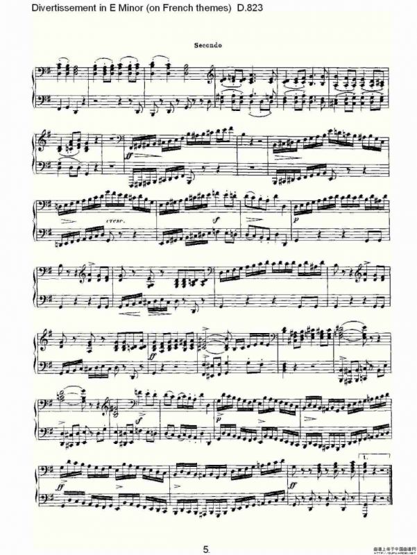 Divertissement in E Minor（on French themes）