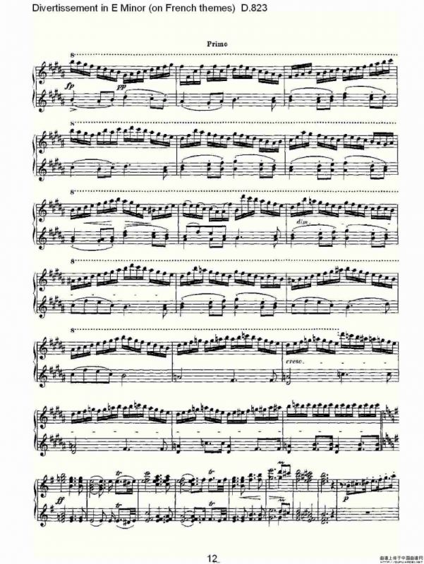 Divertissement in E Minor（on French themes）