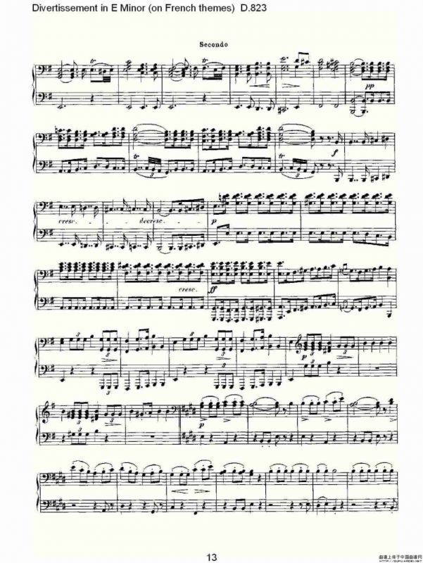 Divertissement in E Minor（on French themes）