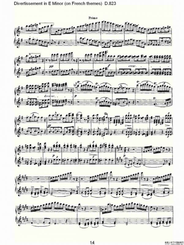 Divertissement in E Minor（on French themes）
