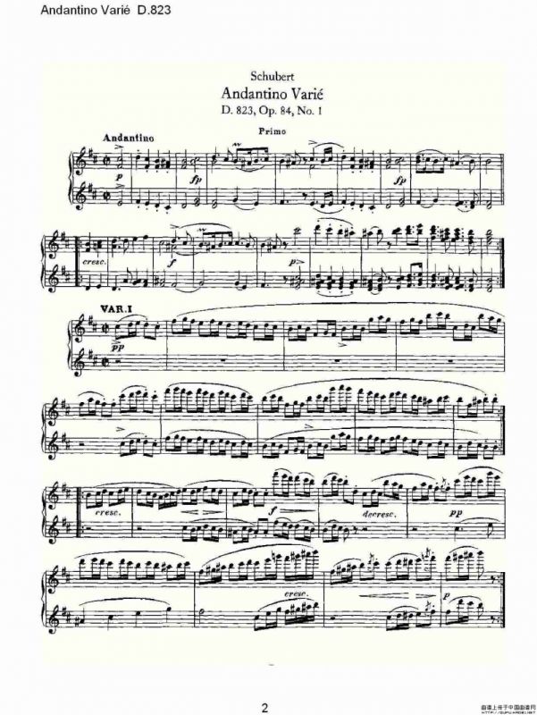 Andantino Varié D.823（小行板杂集 D.823）