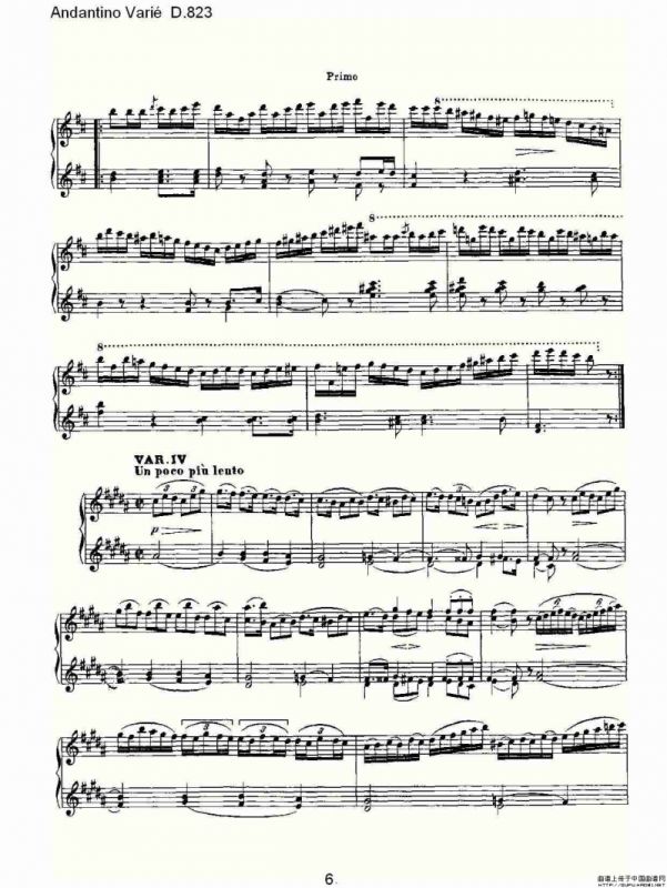 Andantino Varié D.823（小行板杂集 D.823）
