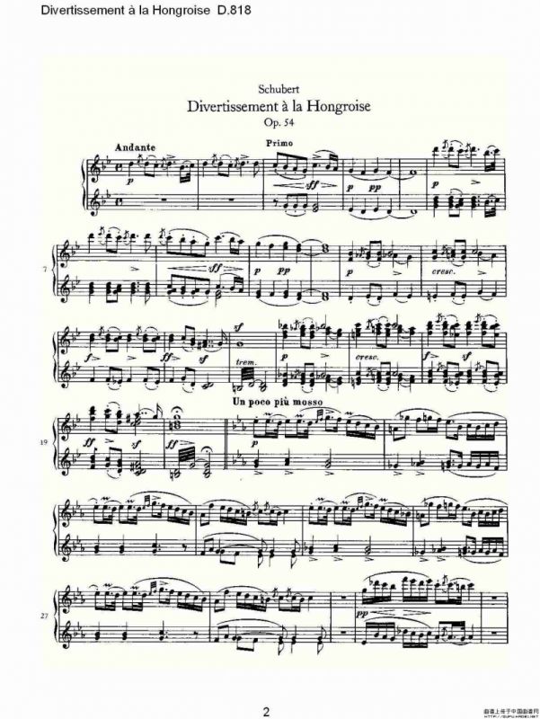 Divertissement à la Hongroise D.818