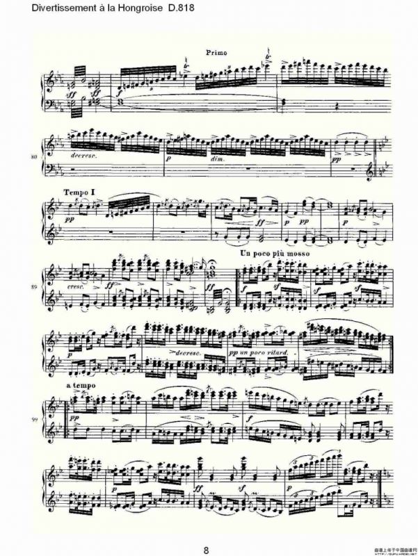 Divertissement à la Hongroise D.818