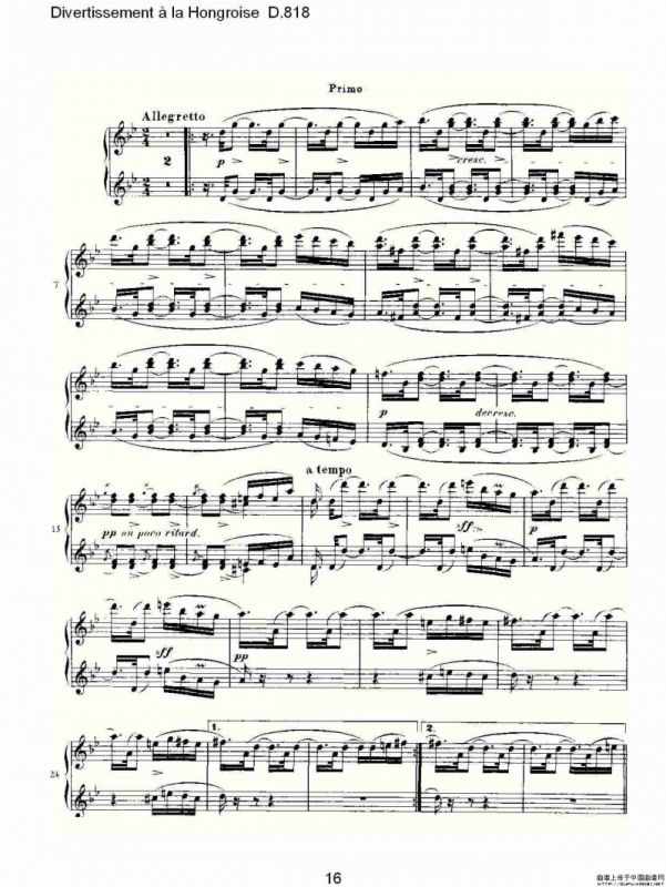 Divertissement à la Hongroise D.818