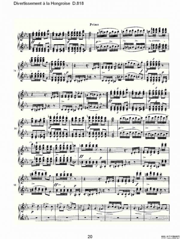 Divertissement à la Hongroise D.818