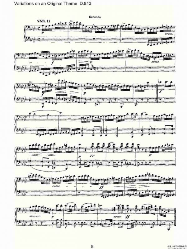Variations on an Original Theme D.813（原生态主题变鸣曲 D.）