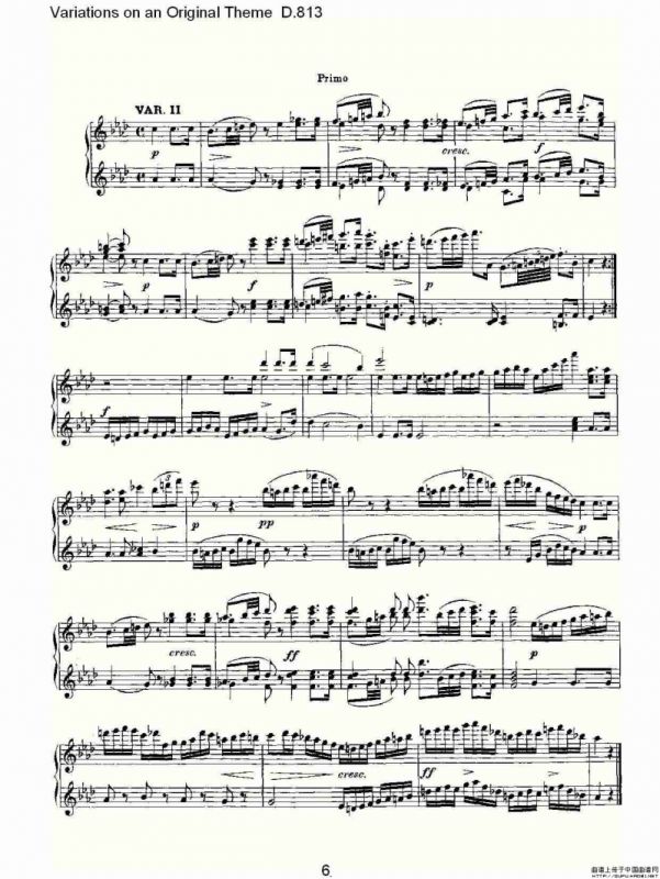 Variations on an Original Theme D.813（原生态主题变鸣曲 D.）