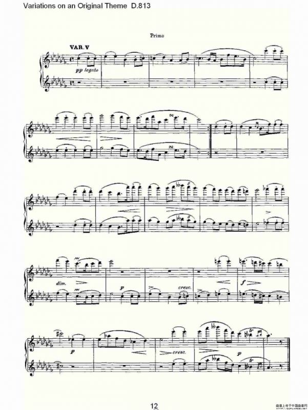 Variations on an Original Theme D.813（原生态主题变鸣曲 D.）
