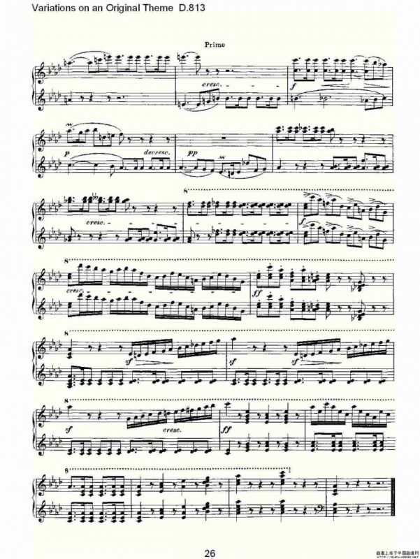 Variations on an Original Theme D.813（原生态主题变鸣曲 D.）